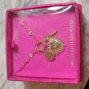 Quinn + Rose 14 karat gold-plated charm necklace